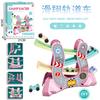 Comércio Exterior Crianças Carrinho de Trilho Deslizante Montável Carrinho Ejetor Brinquedo Caixa Portátil DIY Brinquedo de Estacionamento Modelo de Carro