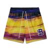 Pantalones Cortos Deportivos de Malla de Secado Rápido para Hombre, Estilo Pigmento High Street Europeo y Americano, Longitud Tres Cuartos a Rodilla, para Entrenamiento, Running, Baloncesto