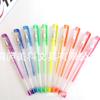 Ventas al por mayor de fábrica Changke pluma para diario de mano flash multicolor opcional pluma de gel transparente suave pluma fluorescente