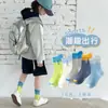 Calcetines de Algodón para Niños Otoño, Calcetines de Media Pantorrilla, Calcetines Deportivos sin Costuras con Letras para Niños, Clase A, Transpirables, Calcetines de Moda, Venta al por Mayor