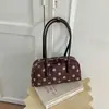 Bolso de axila de lunares dulce y lindo estilo coreano para mujer, perfecto para otoño, versátil, elegante y adecuado para uso casual y para ir al trabajo.; un bolso Boston de moda