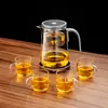 Bule de Chá Elegante Caneca Modelo Novo 2025 Separação Chá-Água Revestimento Interno Totalmente de Vidro Filtro de Um Clique Infusor de Chá Magnético Caneca para Uso Doméstico
