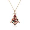 Pendientes de Navidad Cuidadosamente Seleccionados, Collares Navideños Europeos y Americanos, Anillos, Pendientes, Set de Cuatro Piezas de Árbol de Navidad de Cristal, Accesorios de Aliexpress
