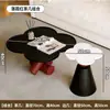 Design de mesa de centro geométrica minimalista, artístico e criativo, para salas de estar pequenas, uso doméstico, luxo leve, mesa de chá minimalista italiana de alta qualidade