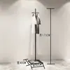 Arara de exposição para loja de roupas Arara de roupas de ferro Cabide simples para pendurar prateleira de loja de roupas masculinas e femininas Cabide de exposição tipo piso com pendurador lateral