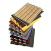 Painel de treliça de bambu e madeira Painel da Grande Muralha Divisória de grade para parede de fundo de TV Teto de varanda Painel de parede de PVC côncavo e convexo