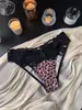 Roupa Íntima de Casal, Calcinha Feminina de Cintura Baixa, Seda de Leite, Secagem Rápida, Respirável, Estampa de Leopardo, Sexy e Puro Desejo