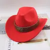 Chapéu Top Étnico Chapéu de Cowboy Ocidental Xizang Xizang Chapéu de Performance Chapéu de Lã Chapéu de Lã Retrô Centro-Europeu e Americano