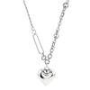 Collar de plata 925 con diseño de nicho para mujer, estilo frío, cadena de clavícula con forma de corazón, joyería retro sencilla.