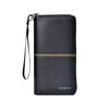 Nova carteira masculina bolsa de mão com zíper longo carteira masculina casual de negócios carteira macia de grande capacidade bolsa para celular