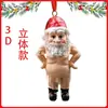 Producto Nuevo Transfronterizo Colgante Divertido Novedad 3D de Papá Noel Colgante de Decoración Navideña de Papá Noel