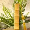 Tubo de Batom em Madeira de Bambu Estilo Chinês com Borla, Tubo Herbal Erva Roxa, Tubo de Batom, Tubo Vazio DIY com Logo