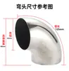 Acero Inoxidable 304 Codo de Ángulo Recto Estampado de 90 Grados Adaptador de Tubería para Pasamanos de Escalera Soldadura Industrial Pulido