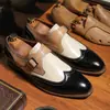 Zapatos de Cuero Formal Casual de Negocios para Hombre Primavera y Verano Zapatos de Cuero Tallado Brogue Talla Grande 48 Zapatos de Hombre Modernos y Versátiles