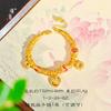 Jin Yan Long Não Desbota Areia Ouro Amarelo Deus da Riqueza Martelo Trava Bolsa Envoltório Pulseira Nova Pulseira Chinesa Ajustável para Mulheres