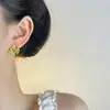 Pendientes de Pétalos Retro Franceses para Mujer Diseño de Nicho Estilo Ins Pendientes Súper de Hada Pendientes Versátiles de Flor Esmaltada para Mujer