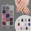 15 Nuevos Modelos con Diamantes, Populares Europeos y Americanos Brillantes Esmerilados DIY Uñas Portátiles, Uñas de Bailarina, Uñas Gota de Agua Se Pueden Personalizar