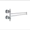 Conjunto de pingente de banheiro Cristal Prata cabideiro para toalha barra de toalha rack de banheiro em aço inoxidável cromado
