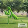 Adornos de Mantis de Simulación Plástico Reforzado con Fibra de Vidrio para Exteriores Escultura de Insecto Decoraciones para Jardín Paisaje Patio Césped Hermoso Chen
