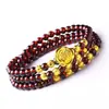 Pulseira Pixiu Banhada a Ouro Sanduíche Vietnamita Imitação, Estilo Masculino e Feminino Contas da Fortuna Pulseiras de Casal Atacado