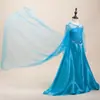 Vestido Princesa Comércio Exterior 2024 Vestido Princesa Frozen para Meninas Fantasia Dia das Crianças Vestido de Renda Halloween