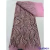 Vestido Europeu e Americano Bordado Lantejoulas Renda Tecido Pesado com Pedrarias Renda com Lantejoulas para Noivas