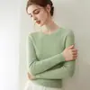 Nuevo Suéter de Punto para Mujer 100% Cachemira Pura Otoño/Invierno 2026 Cuello Redondo Ajustado Versátil Capa Base