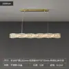Mu Ming Ju 6 Novo Restaurante de Luxo Leve de Alta Gama Lustre de Cristal Criativo Linear Balcão de Bar Ilha de Bancada Pendente de Luz Ferro