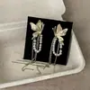 Pendientes de Borla de Perla Mariposa Texturizada para Mujer Diseño de Nicho Lujo Accesible Tendencia Retro Pendientes de Moda Pendientes