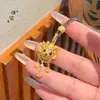 Tienda de Oro Puzuo Mismo Estilo Oro Arena Accesorios DIY Moneda de Pedrería Colgante de Borla Pixiu Collar para Mujeres Cadena de Suéter China