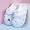 Zapatos de Agujeros Azules Lindos para Niños Sandalias de Playa para Niñas Chanclas Transpirables Antideslizantes de EVA para Interiores D004