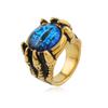 Anillo de acero inoxidable con personalidad de hip hop estilo punk con diseño retro popular transfronterizo entre Europa y Estados Unidos