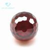 Bola de corte de superfície de futebol granada zircão vermelho pedra nua pode ser perfurada pulseira brincos joias faça você mesmo com pedra