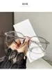 Gafas de lente plana anti-luz azul para mujer, monturas de gafas de maquillaje natural de celebridad de internet, se pueden equiparar con lentes recetados, adelgazantes para cara grande, gafas de montura grande para hombre, gafas para miopía