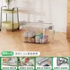 Caixa de Armazenamento com Tampa, Transparente, Espessada, Portátil, Caixa de Armazenamento de Brinquedos, Grande Capacidade, Uso Doméstico, Organizador de Livros, Lanches, Diversos