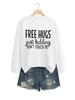 Huws gratis es broma Amazon ebay Europeo y Americano Suelto Cómodo Simple para Mujer Sudadera Base