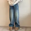 Jeans para Niña Estilo Primavera/Otoño 2026 Estilo Nuevo Regreso a Clases Mediano/Grande Niños Holgados Rectos Versátiles Pantalones Casuales