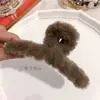 Clip para el Cabello de Felpa de Imitación de Piel de Conejo Clip para el Cabello Coreano de Otoño e Invierno Clip Grande de Tiburón Estilo Suave Accesorios para el Cabello Venta al por Mayor