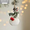 Adornos Navideños Pintados en Resina Estilo Retro Americano Creativo Reno Papá Noel Caballo Mecedora Árbol de Navidad Decoración Adornos Colgantes