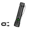 Lanterna LED de Alta Potência com Foco e Recarregável por USB 2200LM Compacta Outdoor Tática para Emergência Iluminação de Longo Alcance com Carregamento TipoC