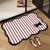 Alfombra de Piso para Baño Suave Tierra de Diatomeas Absorbente Felpudo para Puerta Baño Antideslizante Alfombra para Pies Estilo Antiguo Alfombra para Puerta de Inodoro Hogar