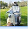 Parabrisas y Cubierta de Lluvia Eléctrica Transparente Grande para Motocicletas de Batería, Resistente al Viento y al Agua en Invierno, Engrosado para Todas las Estaciones