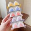 Horquilla de gato de peluche con orejas de gata, pequeño clip para tocado, linda horquilla peluda de celebridad de Internet para niños, clip superior, clip de pico de pato