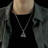 Collar con colgante de nudo celta irlandés con cadena de acero de titanio fundido directamente de fábrica, joyería de comercio exterior para hombres, venta al por mayor