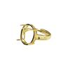 Anillo de Cobre Chapado en Oro Ai Yu Montura 12*16mm para Anillo de Jade, Ámbar, Perla Venta al por Mayor S3110155