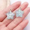 Resina 20 Peças Série Azul Lago Acessórios para Joias DIY Urso Coração Rosca Pulseira Pingente Chaveiro