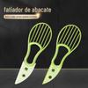 Fatiador de abacate multifuncional slitter de frutas pp plástico dois-em-um raspador de carne gadget de cozinha atacado
