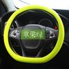 Adecuado para Volkswagen 36-40cm diámetro funda de volante de silicona imitación cuero patrón lichi cubierta de mango de goma suave giratorio cubierta redonda en forma de D