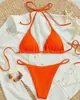 Playa Fuente Termal Sexy Damas Europeo y Americano Amazon Nuevo Bikini Bikini de Atar Traje de Baño Ropa de Baño 2026