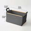 Caja de almacenamiento de escritorio de cuero, caja de cosméticos para el cuidado de la piel, caja coleccionable, cesta plegable de PU para guardar ropa, juguetes y libros.